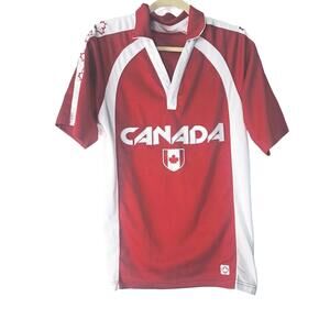 Canada Athletics Canadian Vintage Red Polo Jersey Men's‎ Small Pre Owned